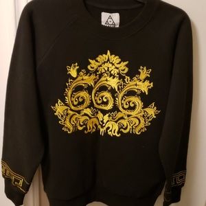 UNIF black 666 embroidered sweatshirt size S